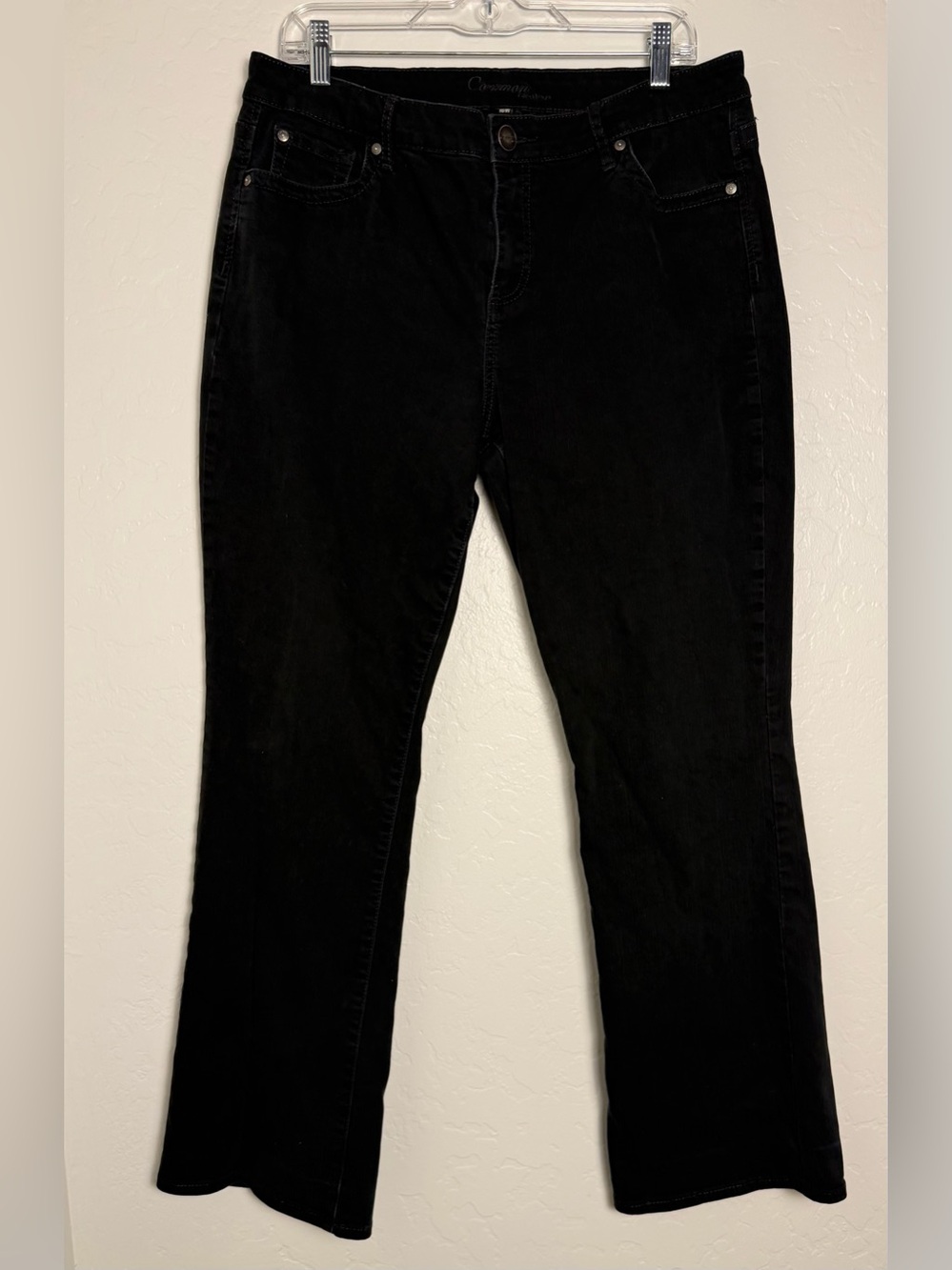 Common Genes Women’s 16W Y2K Denim Jeans Black Classic Straight Leg, 5 Pocket